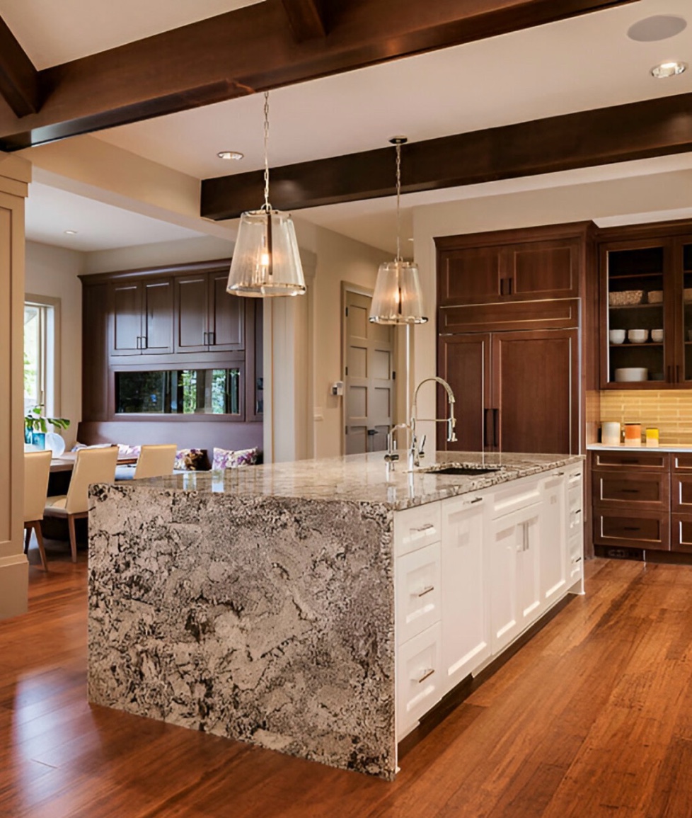 White Valley granite kitchen