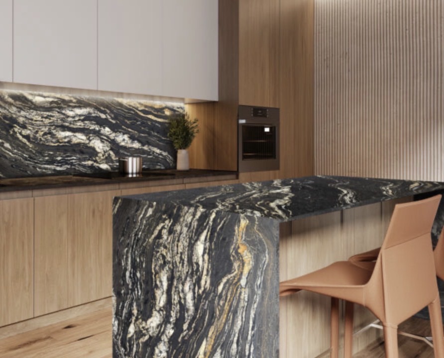 Titanium granite kitchen