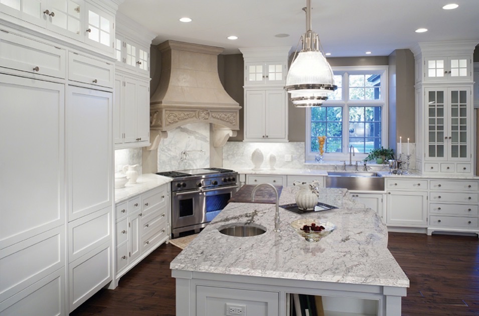 New River White granite kitchen